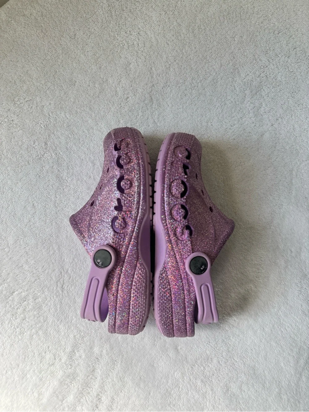 Crocs Kids' Classic Glitter Clog - Purple C12